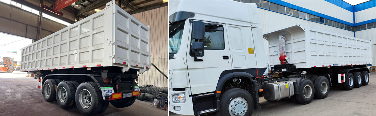 Rock Semi End Dump Trailer Capacity for Sale In Dominica