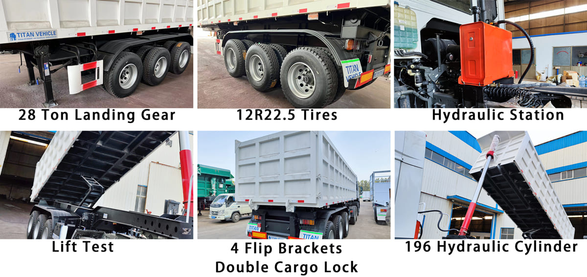 Rock Semi End Dump Trailer Capacity for Sale In Dominica