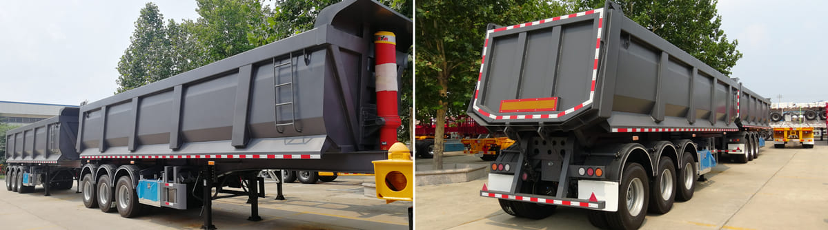 U Shape Rear Dump Semi Trailer for Sale | Dump Truck Trailer Price