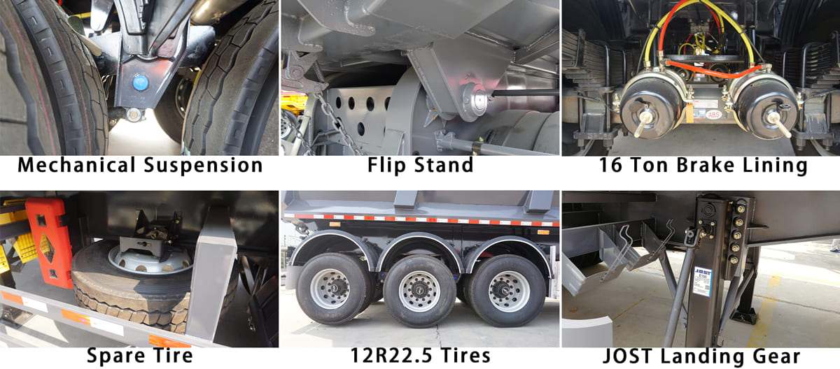 U Shape Rear Dump Semi Trailer for Sale | Dump Truck Trailer Price