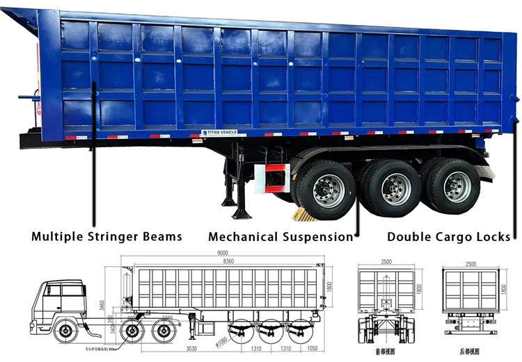 Tri Axle Semi Tipper Semi Trailer Price in Namibia
