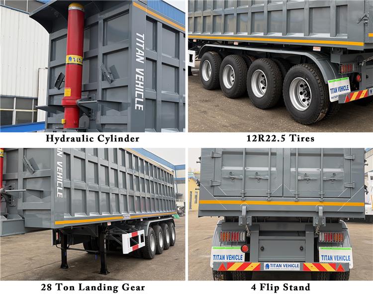 4 Axle Semi End Dump Trailers for Sale Near Me In Guyana