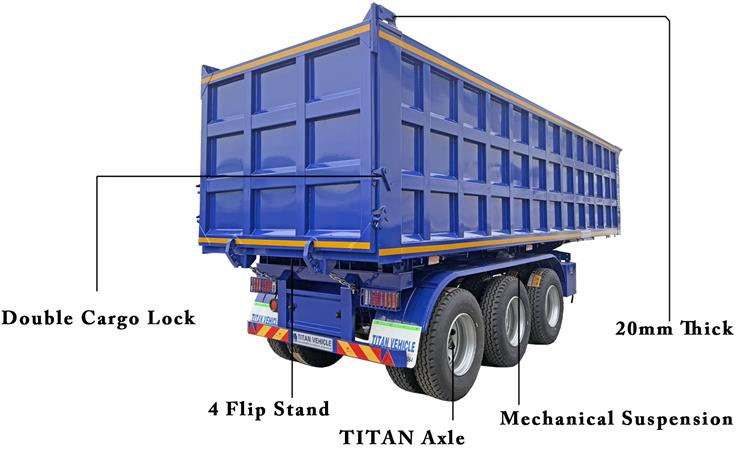 Dump Truck Trailer In Guyana - Triple Axle Dump Trailer Prices In Guyana