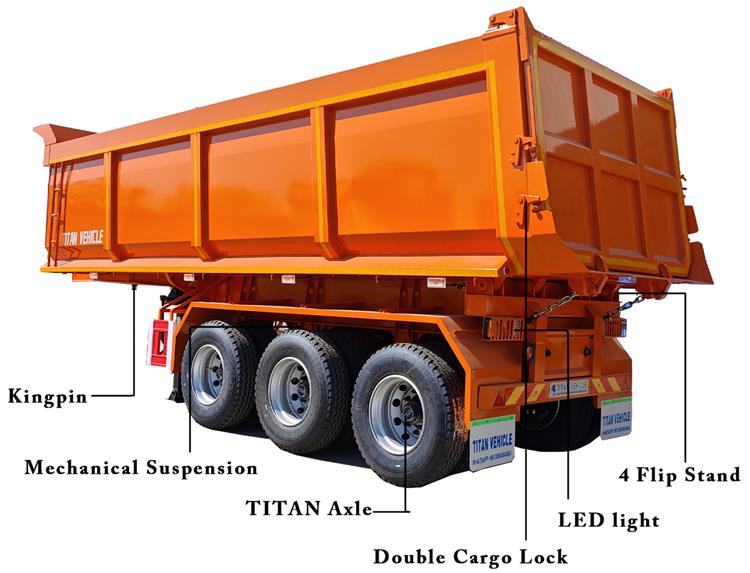 TITAN 3 Axle Tipper Semi Trailer for Sale In Guyana
